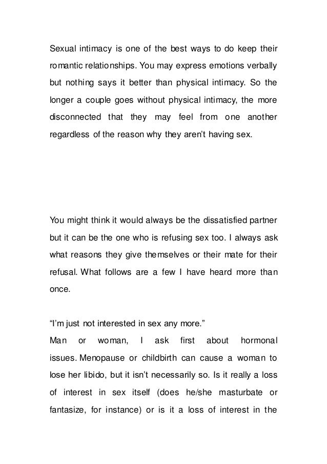 Not Having Sex In A Relationship